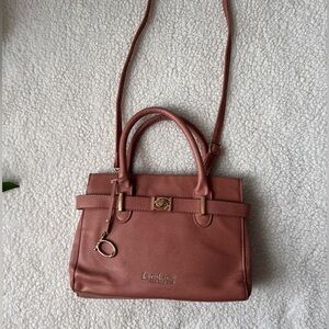 Y2K Bebe Evie Small Mauve Satchel Bag with Detachable Shoulder Strap